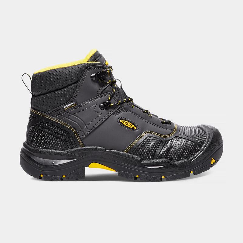 Botas De Trabajo Keen Logandale Waterproof Steel Toe Para Hombre Negros - Botas Keen Mexico (401326-